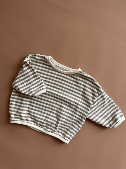 Bebe stripes piping sweatshirt