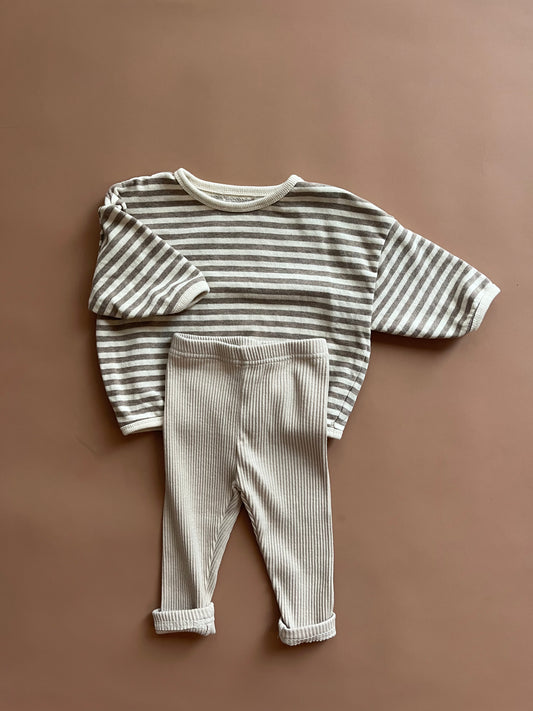 Bebe stripes piping sweatshirt